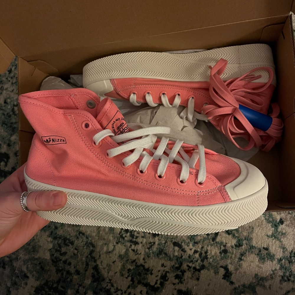 Adidas Nizza Women's Pink High-Top Sneakers